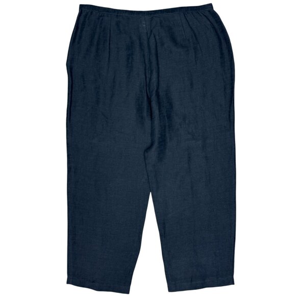 EUC Women's EILEEN FISHER Wide Leg Linen Blend Ankle Pant | Size PL - Picture 3 of 7